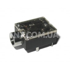 Гнездо аудио / 3,5 mm / стерео / монтажное / 5 выводов / пластик / прозр. крышка 