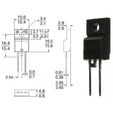 Диод быстродействующий / 8ETX06FP / I=8A / U=600V / TO-220FULL-PAK / Uf=1.4V, t=25ns