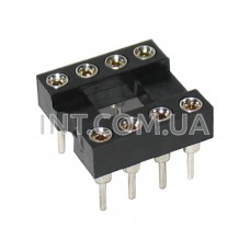 Панелька DIP8 / шаг 2,54 mm / 8 контактов / цанговая