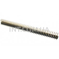 H-V33X-2x40-LF / штыри на плату, контакты под углом 180 град. / 2x40 / шаг 2.54mm / Morethanall