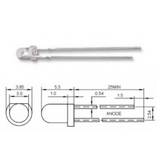 Фотодиод SFH229 / OSRAM / 3mm / прозрачная лизна