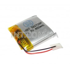 Аккумулятор / Li-Po / 582727 / 400 mAh / 3.7V / с защитой /  7x20x30mm / 2 провода