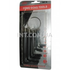 Набор шестигранных ключей / 9шт / QTools / двухсторонние, прочная сталь
