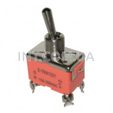 Тумблер / 250V / 15A / 2гр. по 2 контакта / E-TEN1221 / ON-ON