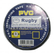 Изолента PVC 20 Х4-13 / Rugby / черная, L=20m, W=19mm, t=0.13mm