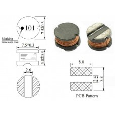 Дроссель / 680mkH / I=280mA / SR0805-681KS / SMD / ABC / +-10%, D=7.5mm/h=5mm
