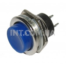 Кнопка корпусная / 125V / 3A / DS-212 / без фиксаци / без подсв. / NO, круглая, синяя