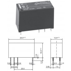 Реле FTR-F1CL012R / I=8А / U=250VAC/24VDC / Ucoil=12V / 2NO/NC / 29x12.8x16.5mm / FUJITSU