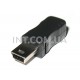 Штекер USB mini / на кабель + корпус, узкий (черный) / 5 выводов