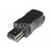 Штекер USB mini / на кабель + корпус, узкий (черный) / 5 выводов