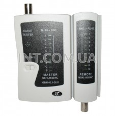 Тестер кабельный / NSHL-468-BNC / тест витой пары RJ-45 (LAN), RJ-11, RJ-12, а также BNC