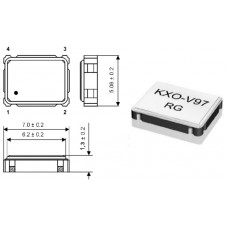 6MHz / KXO-V97 / кварцевый генератор / QSMD / GEYER / 7x5x1.8mm 