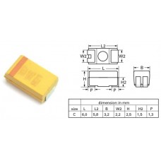 100mkF / 10V / тантал. C / ±10% 
