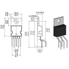 TDA2030A / УМЗЧ / 1 x 18W / AB класс / TO-220-5-TV / ST 