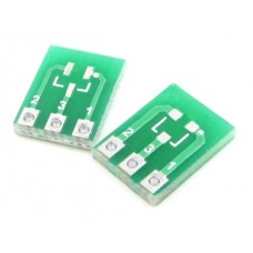 Макетная плата CH-09 / переходник SMD SOT23 в DIP SIP3 / двухсторонняя с металлизацией
