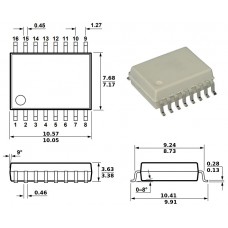 HCPL-316J-000E / опто-драйвер IGBT / SO16-300 