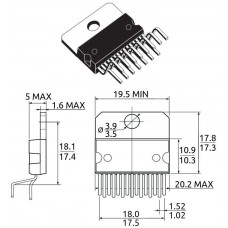 TDA7293 /  УМЗЧ / 1 x 100W / AB класс / DBS15/Multiwatt15 / ST
