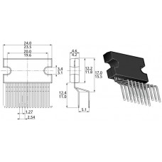 TDA1558Q / УМЗЧ / 4 x 11W / B класс / DBS17P / PH 