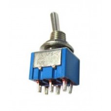 Тумблер / 250V / 3A / 2гр. по 3 контакта / MTS-202-A2 / ON-ON