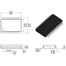 XTR108EA / передатчик программируемый, 2-wire interface / SSOP24-208-0.65 / TI/BB