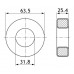 Сердечник - кольцо распыленное железо / 63.5 x 31.8 x 25.4 mm / µ=75 / T250-52