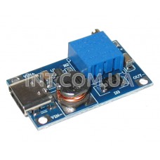 Повышающий DC-DC преобразователь на MT3608 (XY-016) / Uin=2...24V, Uout=5...28V, Iout= 2А / USBtypeC