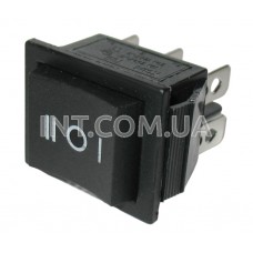 Переключатель клавишный / 250V / 15A / 6 конт. / KCD4-T85 / без фикс. / без подсв. / черный, 3 полож