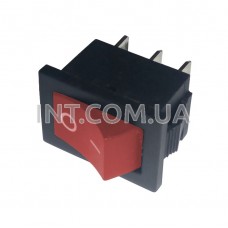 Переключатель клавишный / 250V / 6A / 2 конт. / KLS7-013-10211-RB / красный