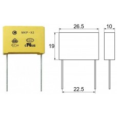 680nF / 275VAC / полипроп. MKP X2 / шаг 22.5mm / ±10%