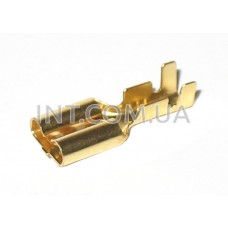 DJ622-D6.3 / розетка ножевая 6.3mm / обжим на кабель 0.5-1.5 mm2